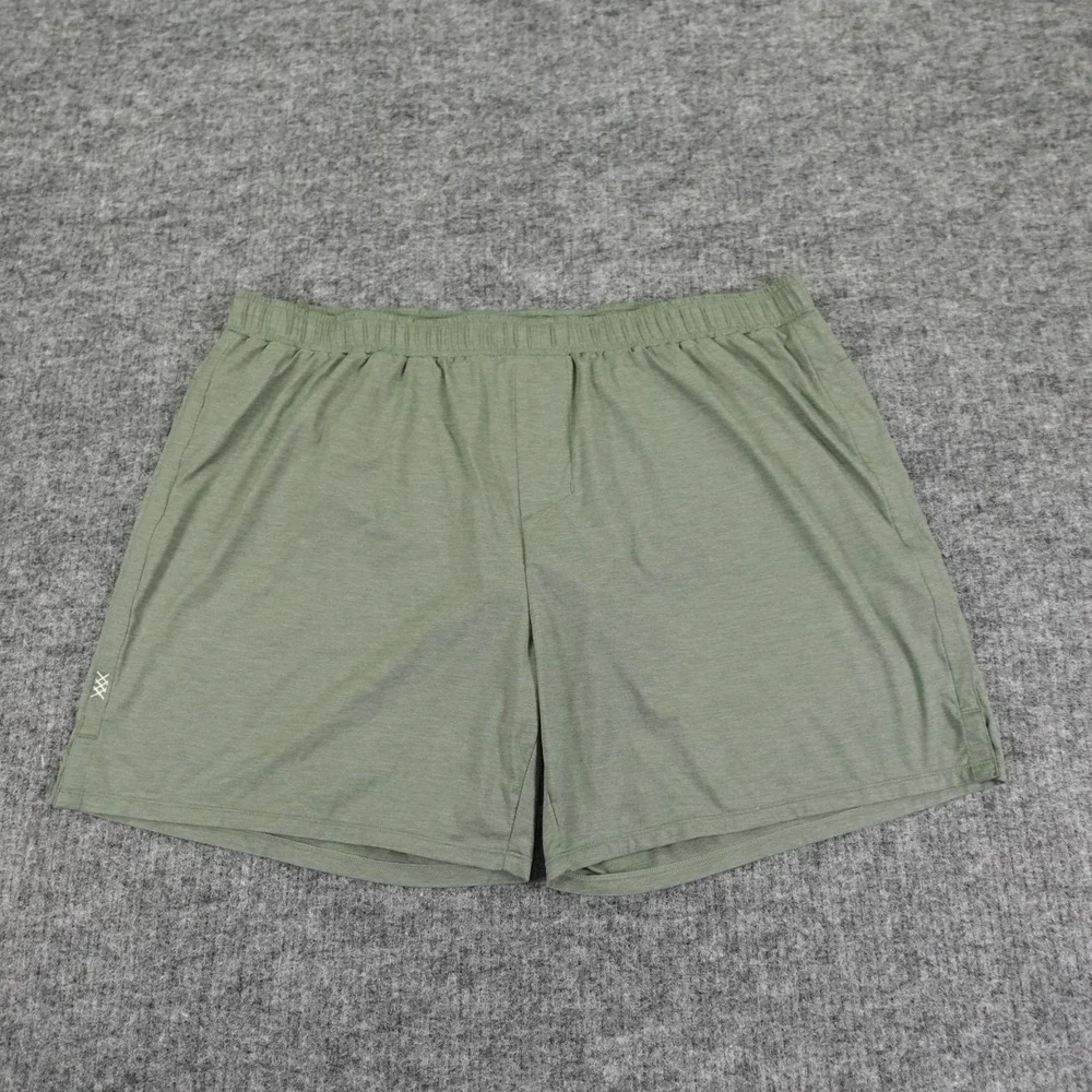 RHONE Shorts Mens 2XL Light Green Lined‎ Pull On Soft Gym Running Training